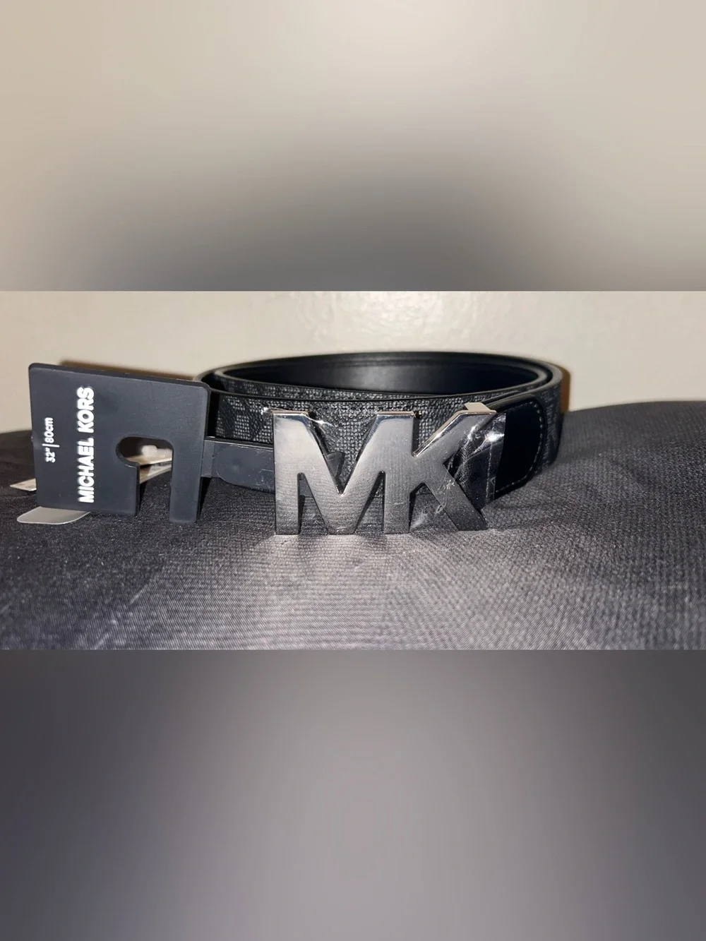 Michael Kors Logo Belt (With Silver Buckle)